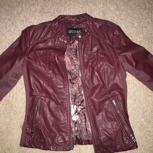 Guess Marron Leather Jacket